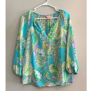 XS Lilly Pulitzer Sarabeth Top in Double Trouble